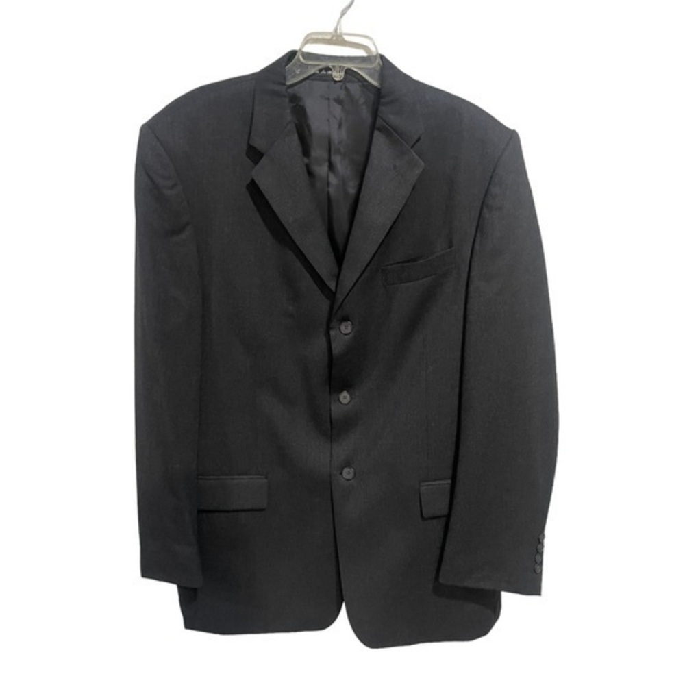 PERRY ELLIS PORTFOLIO Charcoal gray wool blazer jacket size 44L